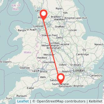 Southampton Chorley train map