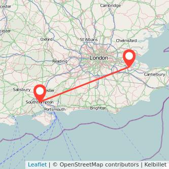 Southampton Chatham train map