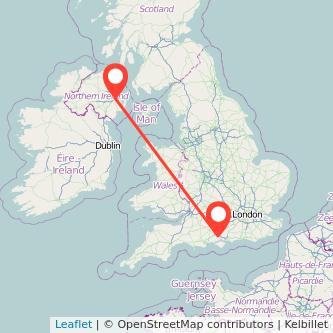 Southampton Belfast bus map