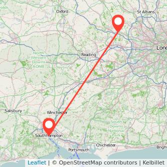 Southampton Beaconsfield train map