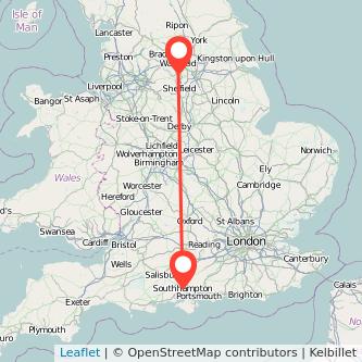 Southampton Barnsley bus map