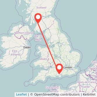 Southampton Ayr train map