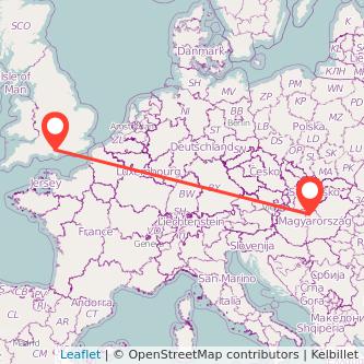 Southampton Budapest train map