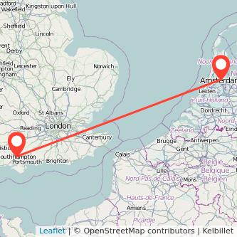 Southampton Amsterdam train map