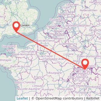 Southampton Zurich train map