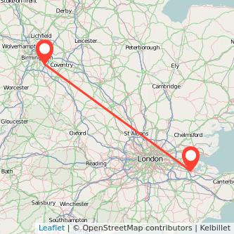 Solihull Rochester train map