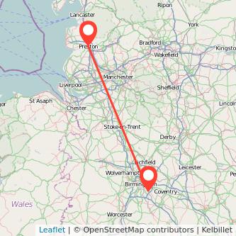 Solihull Preston train map