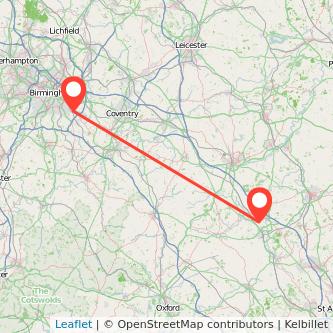 Solihull Milton Keynes train map