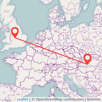 Solihull Budapest train map