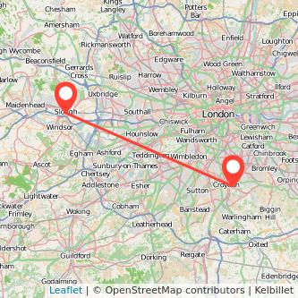 Slough Croydon bus map