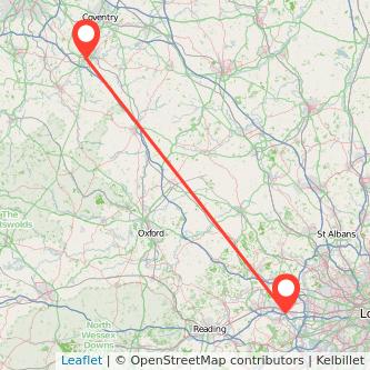 Slough Warwick bus map
