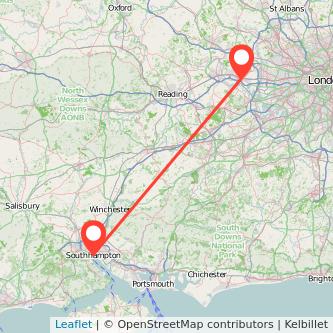 Slough Southampton train map