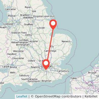 Skegness Sutton train map