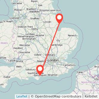 Skegness Portsmouth train map