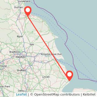 Skegness Middlesbrough bus map