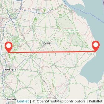 Skegness Mansfield bus map