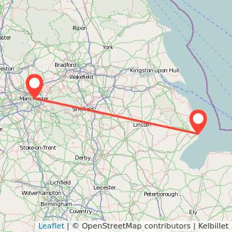 Skegness Manchester train map