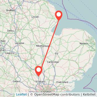 Skegness Luton train map