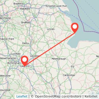 Skegness Coventry train map