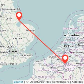 Skegness Brussels train map