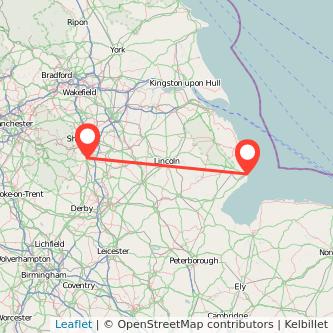 Skegness Chesterfield bus map