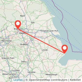 Skegness Bradford train map