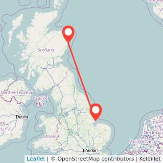 Skegness Aberdeen train map