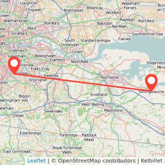 Sittingbourne Beckenham train map