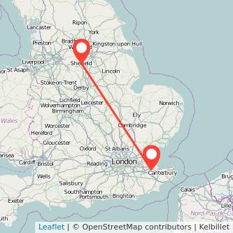 Sittingbourne Sheffield train map