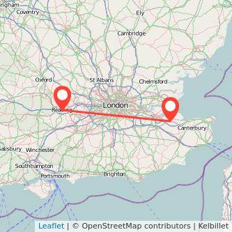 Sittingbourne Reading train map