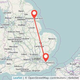 Sittingbourne Hull train map