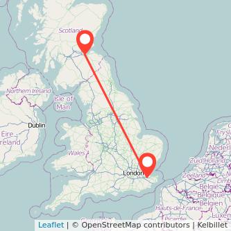 Sittingbourne Edinburgh train map