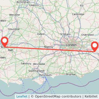 Sittingbourne Bristol train map