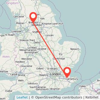 Sittingbourne Bradford train map