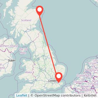 Sittingbourne Aberdeen train map