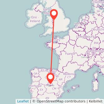 Shrewsbury Madrid train map