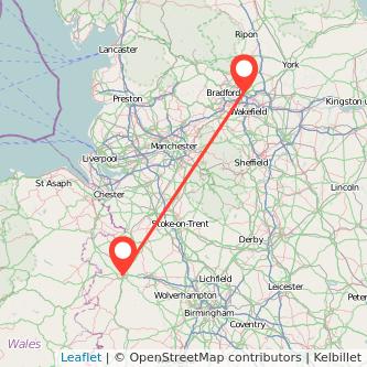 Shrewsbury Leeds train map