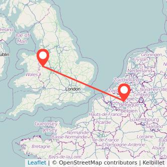 Shrewsbury Brussels train map