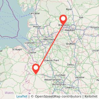 Shrewsbury Bradford train map