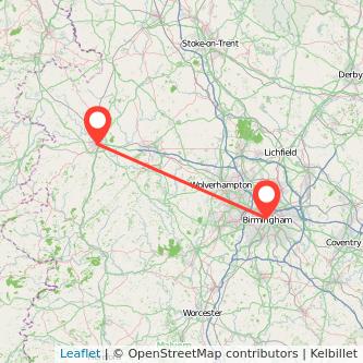 Shrewsbury Birmingham train map