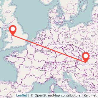 Shrewsbury Budapest train map