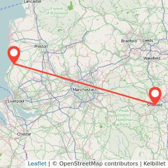 Sheffield Southport train map