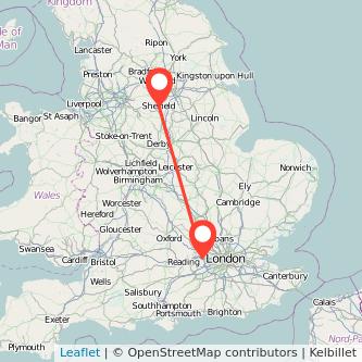 Sheffield Slough train map