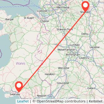 Sheffield Neath train map