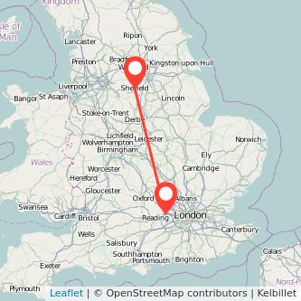 Sheffield Maidenhead train map