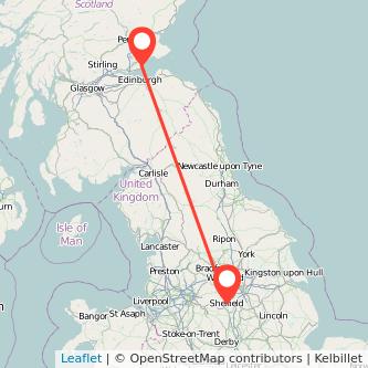 Sheffield Kirkcaldy train map