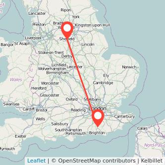 Sheffield Haywards Heath bus map