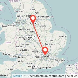 Sheffield Harrow bus map