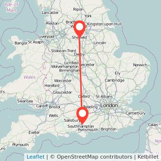 Sheffield Eastleigh train map