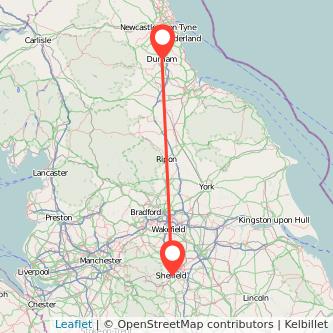 Sheffield Durham bus map